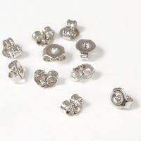 日本紐釦貿易(Nippon Chuko)NBK ニッケルフリー ピアスキャッチ 10組 シルバー KE1505-S（直送品）