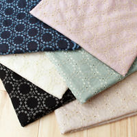 綿ローン 両耳スカラップ刺しゅう生地 巾約100cm×2m切売カット B ソフトピンク TM8802-B TM8802-B-2M（直送品）