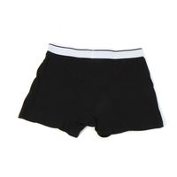 メンズ コットンロゴ無地ボクサーパンツ ブラック S LAKOLE/ラコレ