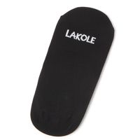 レディース ナイロンカラーカバーソックス ブラック 23～25cm LAKOLE/ラコレ