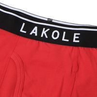 メンズ プレーンロゴボクサーパンツ2 レッド M LAKOLE/ラコレ