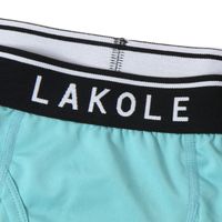 メンズ ビビット無地ロゴボクサーパンツ ペールブルー L LAKOLE/ラコレ