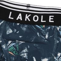 【LAKOLE/ラコレ】 【メンズ】ヨット柄プリントボクサーパンツ ネイビー M