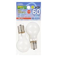 オーム電機 ミニクリプトン電球 E17 60W形 ホワイト2個入 06-5333 1個
