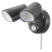 オーム電機 monban 防犯センサーライト 2灯コンセント式 2000ルーメン 07-8816 1個