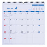 ２０２５年度１月始まりカレンダー クオバディス ウォールプランナー 壁掛けタイプ ホワイトペーパー 1冊（直送品）