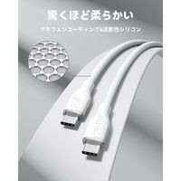 VOLTME USB充電ケーブル 1.8m USB Type-C[オス] - USB-C[オス] 60W シリコン製 ホワイト