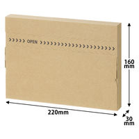 アスクル 「現場のチカラ」薄型ダンボールケース 220×160×30mm 1セット（1パック（10枚入）×10） オリジナル