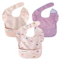 【6ヵ月から】Tiny Twinkle イージービブ お食事エプロン（Unicorn・Lilac・Rose）1セット（3枚）