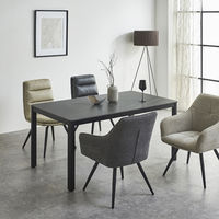 【軒先渡し】後藤家具物産 セラミックテーブル 幅1400×奥行800×高さ710mm  グレー DT-PL-140GY 1台（直送品）