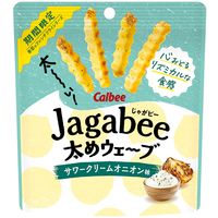 Jagabee（じゃがビー）太めウェーブサワークリームオニオン味 1セット（1袋×6） カルビー スナック菓子 ポテトチップス