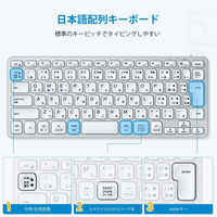 iClever ワイヤレスキーボード Bluetooth & 無線2.4GHz接続 Type-C充電式 薄型 コンパクト 1個