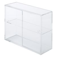 無印良品 アクリルコレクションスタンド引き扉付き 小 約幅25.2×奥行8.4×高さ18.4cm 1セット（1個×2） 良品計画