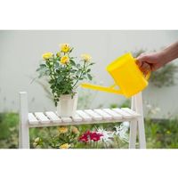 【園芸用品】 新輝合成 ラウンドピッチャー 1L イエロー 1個