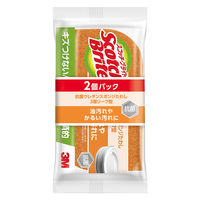スリーエム（3M）スコッチブライト 抗菌ウレタンスポンジたわし（リーフ型/3層）キッチン オレンジ SS72KE-2PW（2個入×5）
