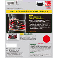 興和 バンテリンコーワ加圧サポーター 腰用固定タイプ 3L ブラック 413102