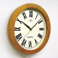 さんてる スタンダード 電波時計 ローマ文字 置き掛け兼用 直径250×奥行45mm ブラウン SR01_BR_R 1個（直送品）