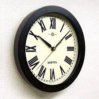 さんてる スタンダード 電波時計 ローマ文字 置き掛け兼用 直径250×奥行45mm ライトブラック SR03_DBK_R 1個（直送品）
