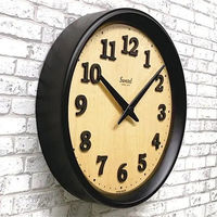 さんてる スタンダード 電波時計 置き掛け兼用 直径260×奥行45mm ライトブラック SR22_DBK 1個（直送品）