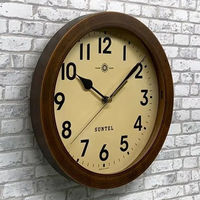 さんてる レトロ 電波時計 メモリー 置き掛け兼用 直径250×奥行45mm アンティークブラウン SR25_A 1個（直送品）