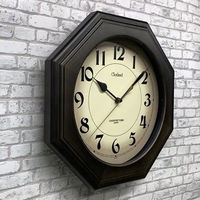 さんてる 電波時計 クロックスランド 置き掛け兼用 幅285×奥行55×高さ285mm ライトブラック SR26_DBK_A  1個（直送品）