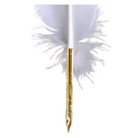 エルバン 羽ペン ニブ付 ホワイト hb23201s 1本