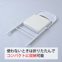 YAMAZEN 折りたたみ椅子 パイプチェア ウレタン入り ホワイト YMC-22(WH/SWH) 1脚（直送品）