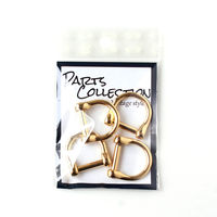 日本紐釦貿易 ネジ式Dカン ジョイントパーツ ゴールド TYP663-G 1セット(12個:4個×3袋)