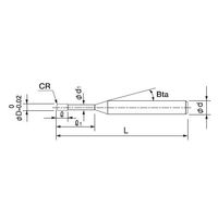 ユニオンツール 超硬合金・硬脆材加工用荒加工専用ロングネックラジアスエンドミル UDCRRS6020ー030ー050 1本（直送品）