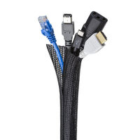 サンワサプライ 編組ケーブルスリーブ(ブラック・2m巻き・内寸直径25mm) CA-SL25BK2 1個