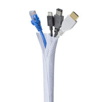 サンワサプライ 編組ケーブルスリーブ(ホワイト・2m巻き・内寸直径19mm) CA-SL19W2 1個