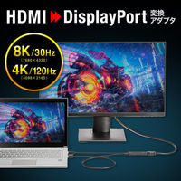 サンワサプライ HDMI-DisplayPort変換アダプタ(8K/30Hz) AD-HD32DP 1個