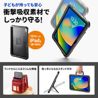 サンワサプライ 第10世代iPad 10.9インチ用衝撃吸収ケース(ブラック) PDA-IPAD1905BK2 1個（直送品）