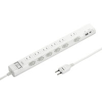 サンワサプライ 節電タップ TAP-B108UC-2W 1個