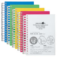 リヒトラブ AQUA DROPs ツイストノート厚型 A6 リーフ70枚 N1665-1乳白 1冊