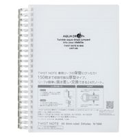 リヒトラブ AQUA DROPs ツイストノート超厚型A5 リーフ100枚 N1640-1乳白 1セット（1冊×5）