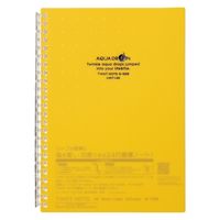 リヒトラブ AQUA DROPs ツイストノート A5 リーフ30枚 N1658-5黄 1セット（1冊×5）