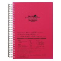 リヒトラブ AQUA DROPs ツイストノート超厚型A5 リーフ100枚 N1640-3赤 1セット（1冊×5）