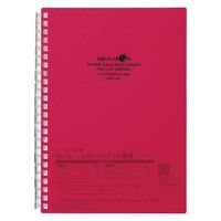 リヒトラブ AQUA DROPs ツイストノート A5 リーフ30枚 N1658-3赤 1セット（1冊×5）