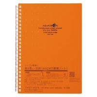 リヒトラブ AQUA DROPs ツイストノート A5 リーフ30枚 N1658-4橙 1セット（1冊×5）