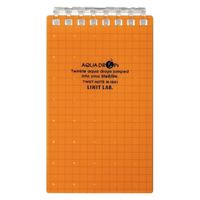 リヒトラブ AQUA DROPs ツイストノート メモサイズ リーフ40枚 N1661-4橙 1セット（1冊×5）
