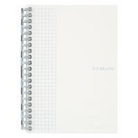 リヒトラブ hirakuno ツイストノート B6 5mm方眼 ホワイト N1672-0 1セット（1冊×5）