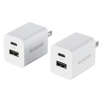 USB充電器 2個セット タイプC PD 20W USB-C×1 A×1 軽量 ホワイト EC-AC22X2WH エレコム 1個（直送品）
