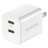 USB充電器 タイプC PD 20W USB-C×2 コンパクト 小型 Type-C 白 EC-AC3520WH エレコム 1個（直送品）