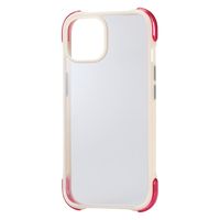 iPhone 15 ケース ハイブリッド 衝撃吸収 軽量 ホワイト×レッド PM-A23AHVAIRWH エレコム 1個（直送品）