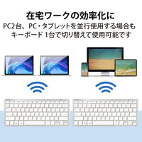 Bluetoothミニキーボード パンタグラフ式 軽量 マルチOS対応 シルバー TK-FBP102SV/EC エレコム 1個