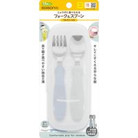 【1.5歳頃から】エジソンママ フォーク＆スプーン マルチケース付き ブルーハワイ 1個 ビリーブ