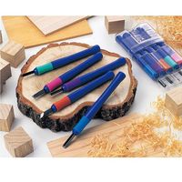 エスコ 5本組 彫刻刀(ラバーグリップ) EA588G-1A 1セット(5組)（直送品）