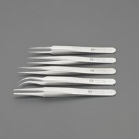 エスコ 5本組 超精密ピンセット(超合金製) EA595H-31 1セット（直送品）