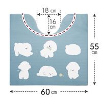 オカトー スキマにピタっ!PVCトイレマット 55×60 ビションフリーゼ 1個